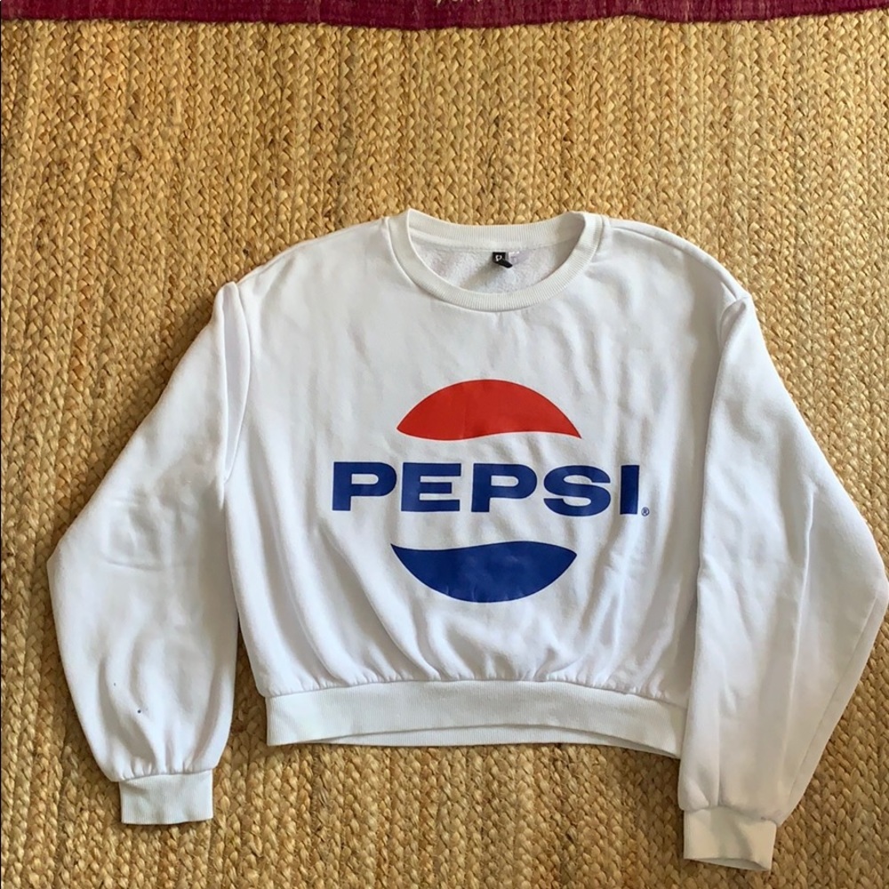 Women’s White Pepsi Crew Neck Sweater